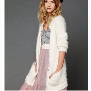 Free People Keep It Fuzzy long eyelash cardigan